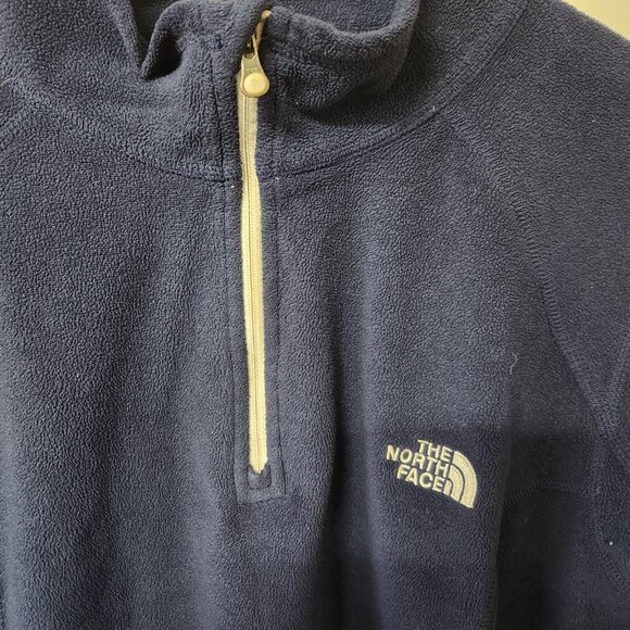 The North Face Women’s Fleece Pullover XL Blue 1/4 Zip Long Sleeve - Picture 4 of 7